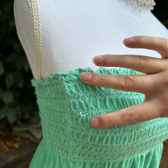 Vintage Y2K Mint Green Juicy Couture Terrycloth Mini Dress - Picture 3 of 8